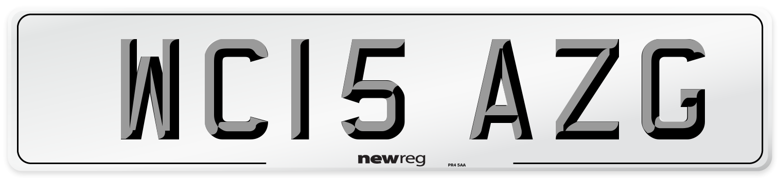 WC15 AZG Number Plate from New Reg
